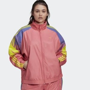 Adidas Fakten Track Jacket GT4543 Size 2X New With Tags Rose / Yellow